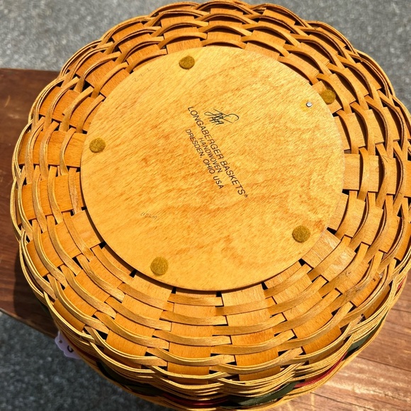 COPY - Longaberger Wrought Iron Snowman Stand & 1999 Red Popcorn & Pinecone Bas… - Picture 8 of 9